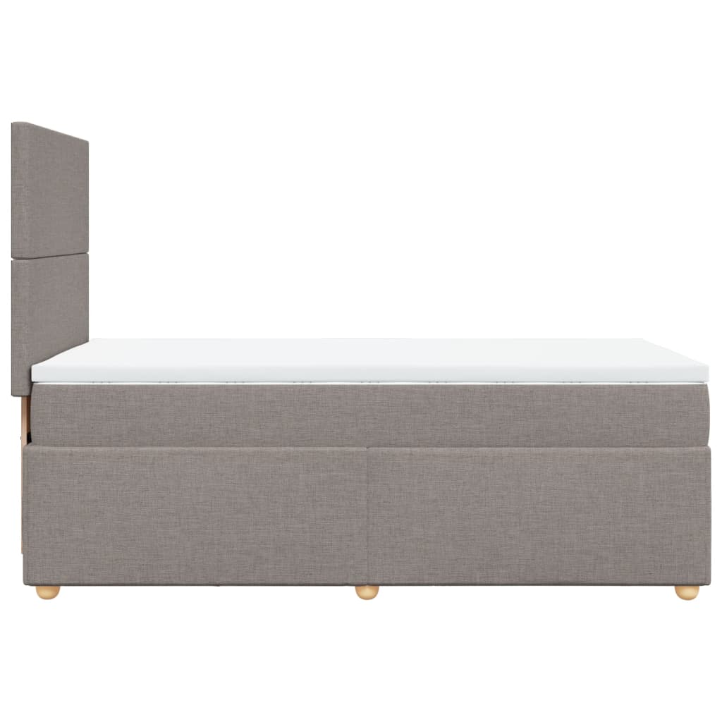 Boxspring met matras stof taupe 90x190 cm Bedden & bedframes | Creëer jouw Trendy Thuis | Gratis bezorgd & Retour | Trendy.nl