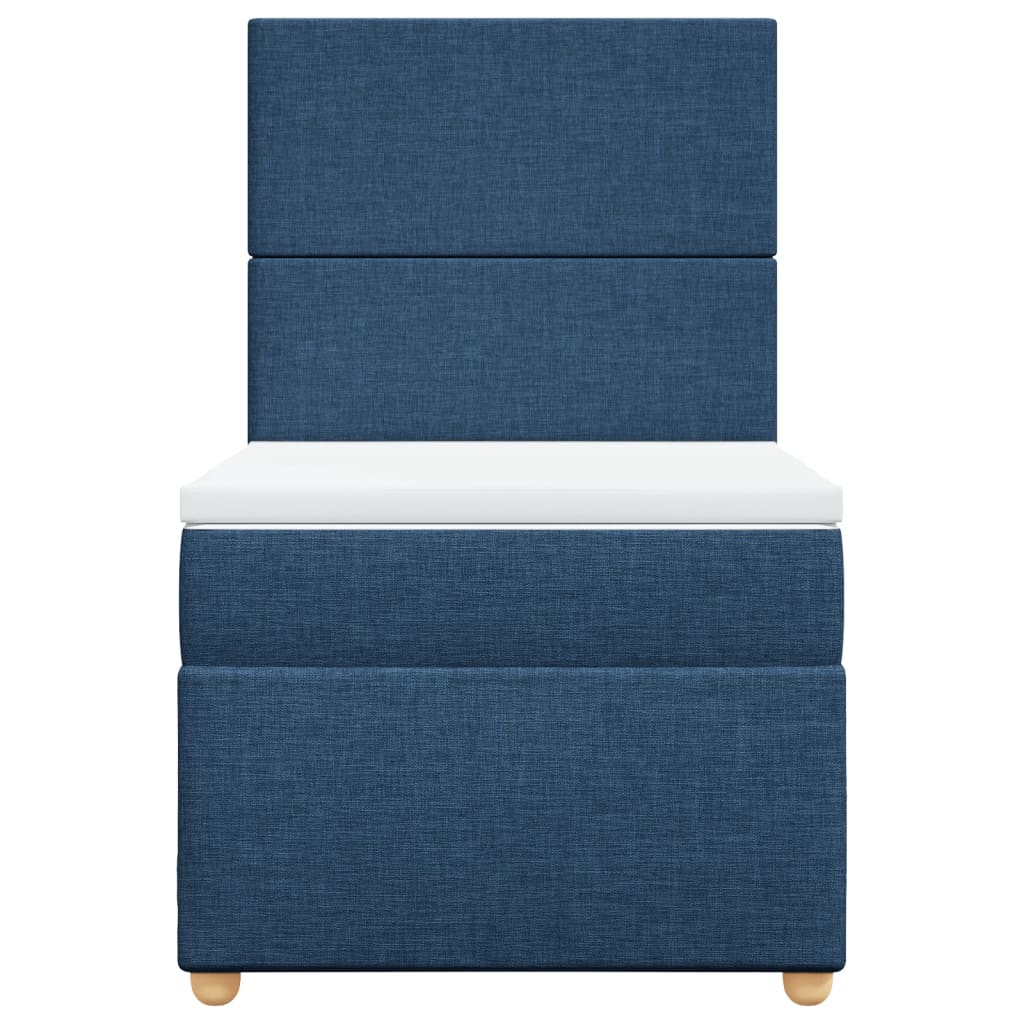 Boxspring met matras stof blauw 90x190 cm Bedden & bedframes | Creëer jouw Trendy Thuis | Gratis bezorgd & Retour | Trendy.nl