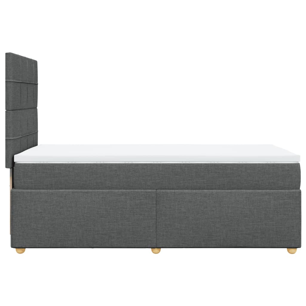 Boxspring met matras stof donkergrijs 90x190 cm Bedden & bedframes | Creëer jouw Trendy Thuis | Gratis bezorgd & Retour | Trendy.nl