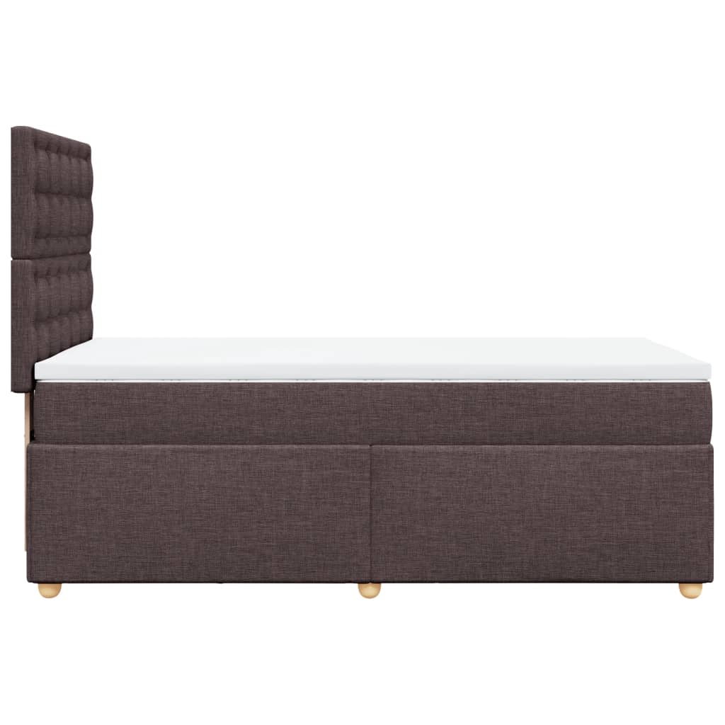 Boxspring met matras stof donkerbruin 90x190 cm Bedden & bedframes | Creëer jouw Trendy Thuis | Gratis bezorgd & Retour | Trendy.nl