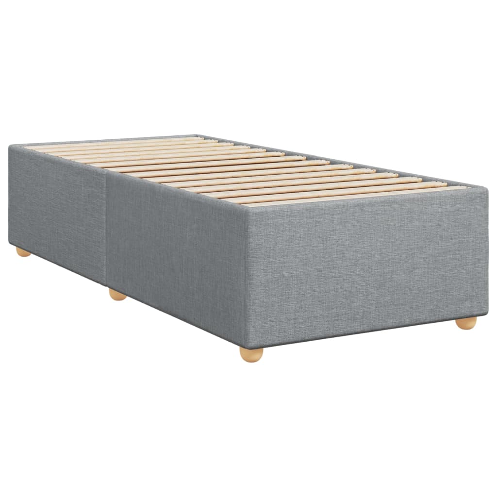 Boxspring met matras stof lichtgrijs 100x200 cm Bedden & bedframes | Creëer jouw Trendy Thuis | Gratis bezorgd & Retour | Trendy.nl