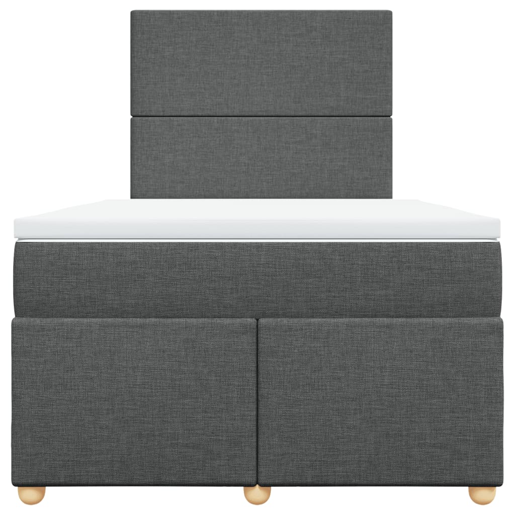 Boxspring met matras stof donkergrijs 120x190 cm Bedden & bedframes | Creëer jouw Trendy Thuis | Gratis bezorgd & Retour | Trendy.nl