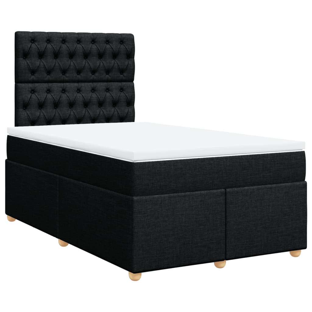 Boxspring met matras stof zwart 120x190 cm Bedden & bedframes | Creëer jouw Trendy Thuis | Gratis bezorgd & Retour | Trendy.nl