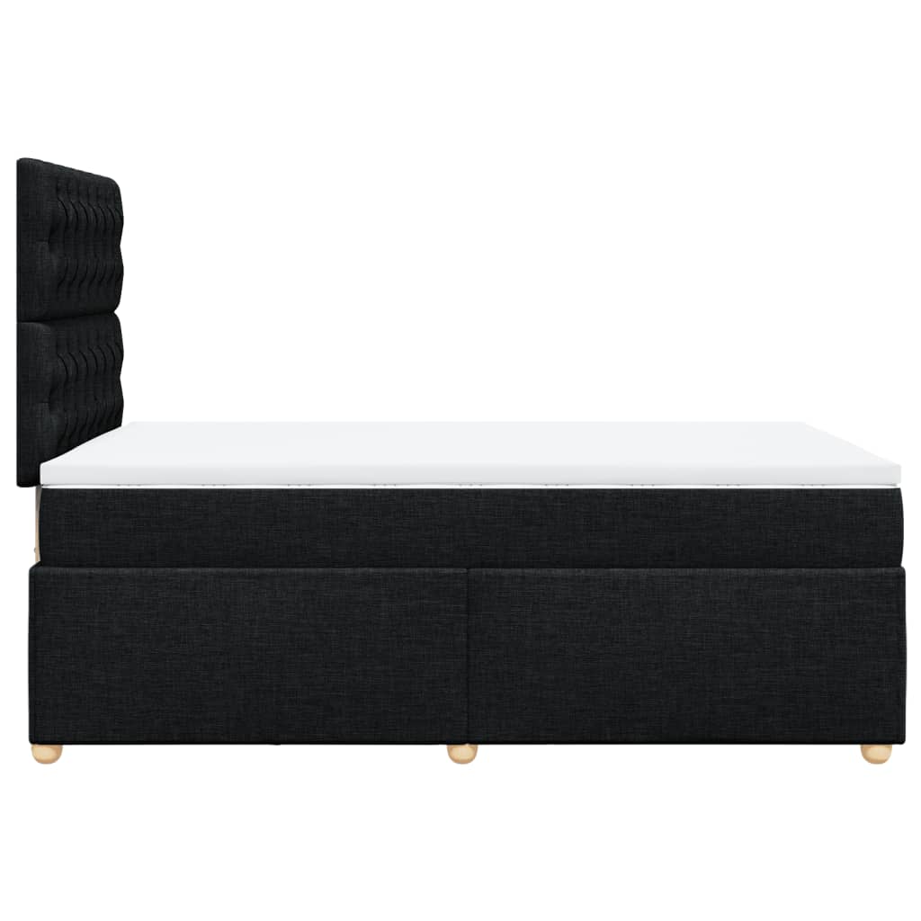 Boxspring met matras stof zwart 120x190 cm Bedden & bedframes | Creëer jouw Trendy Thuis | Gratis bezorgd & Retour | Trendy.nl