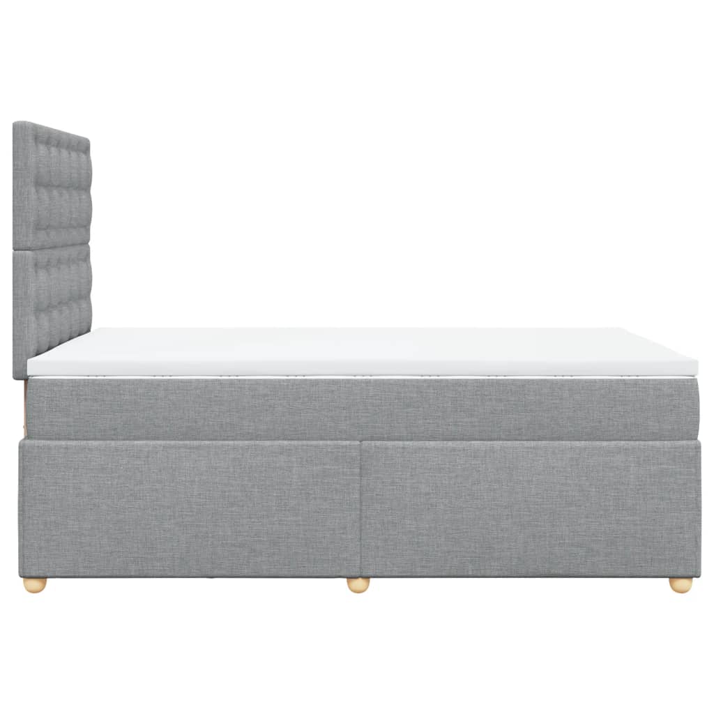 Boxspring met matras stof lichtgrijs 120x190 cm Bedden & bedframes | Creëer jouw Trendy Thuis | Gratis bezorgd & Retour | Trendy.nl