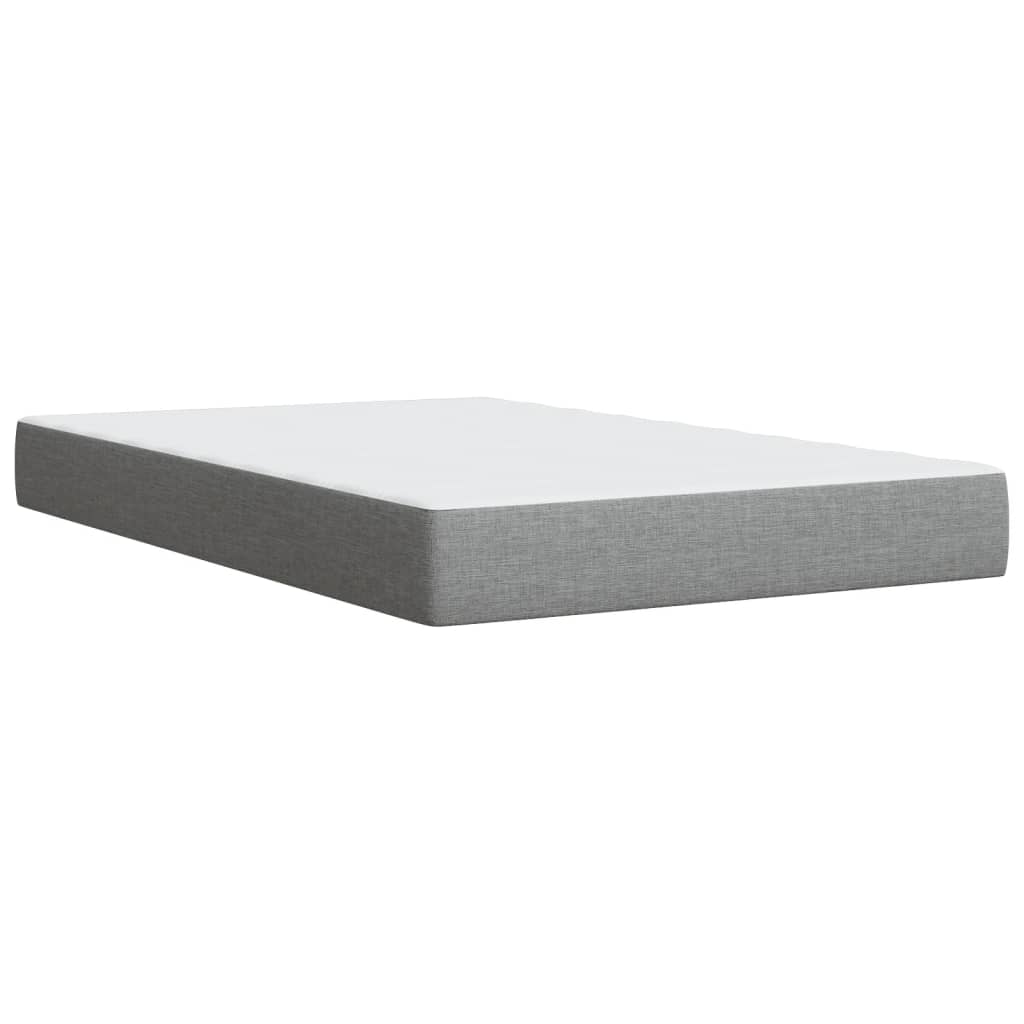 Boxspring met matras stof lichtgrijs 120x190 cm Bedden & bedframes | Creëer jouw Trendy Thuis | Gratis bezorgd & Retour | Trendy.nl