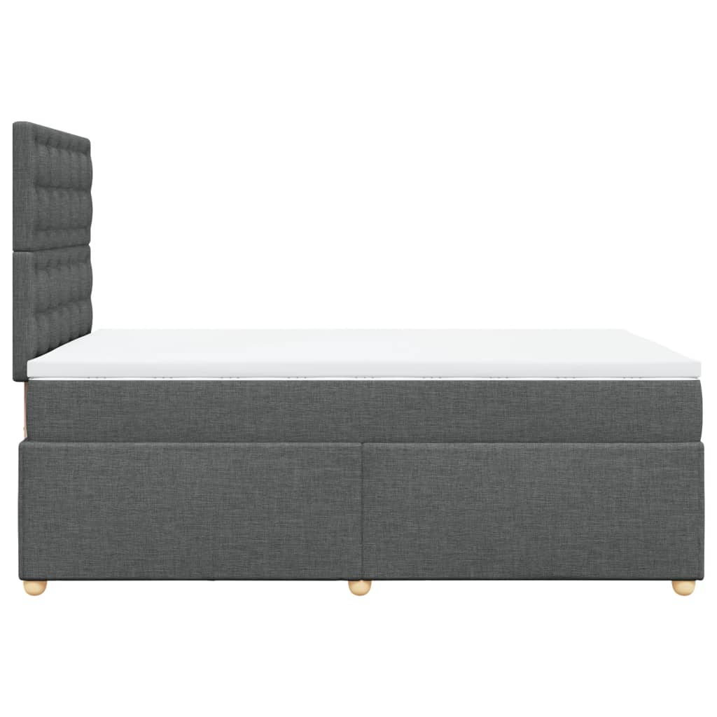 Boxspring met matras stof donkergrijs 120x190 cm Bedden & bedframes | Creëer jouw Trendy Thuis | Gratis bezorgd & Retour | Trendy.nl