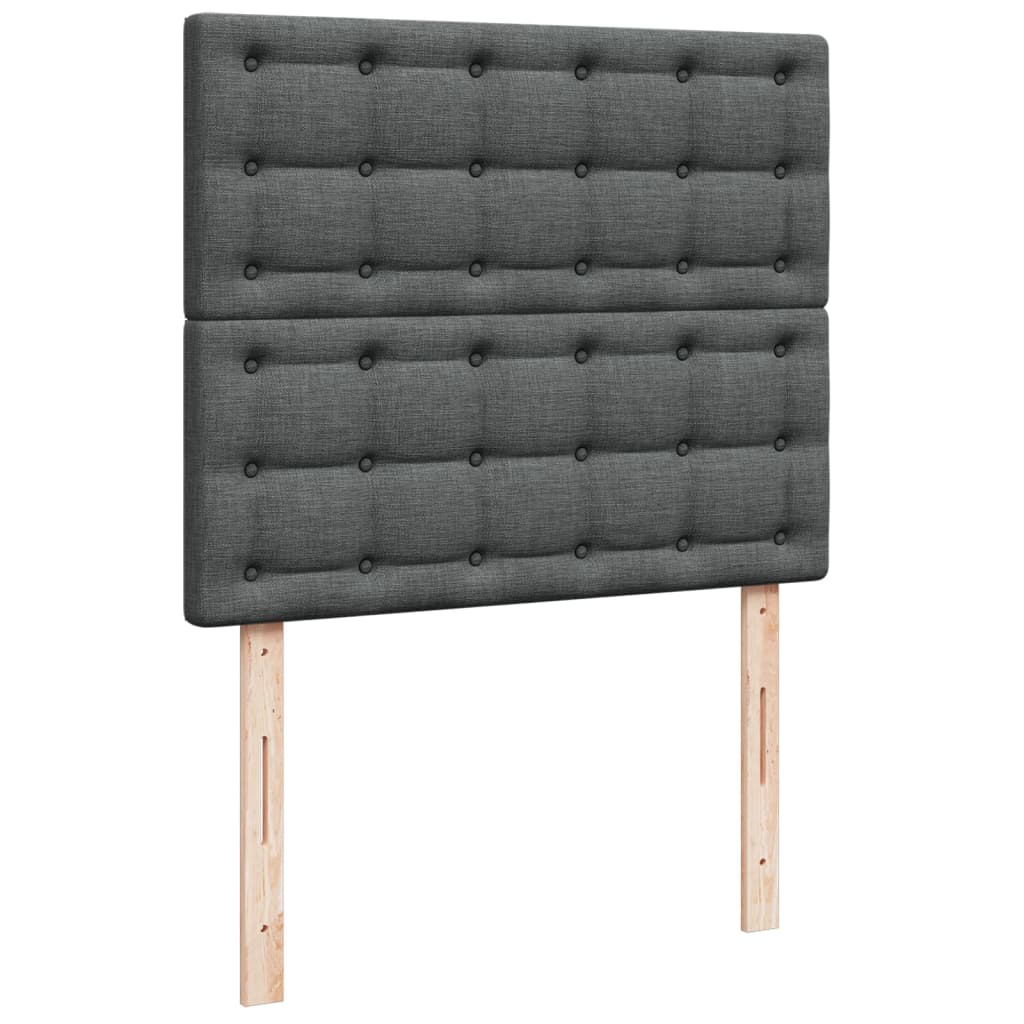 Boxspring met matras stof donkergrijs 120x190 cm Bedden & bedframes | Creëer jouw Trendy Thuis | Gratis bezorgd & Retour | Trendy.nl