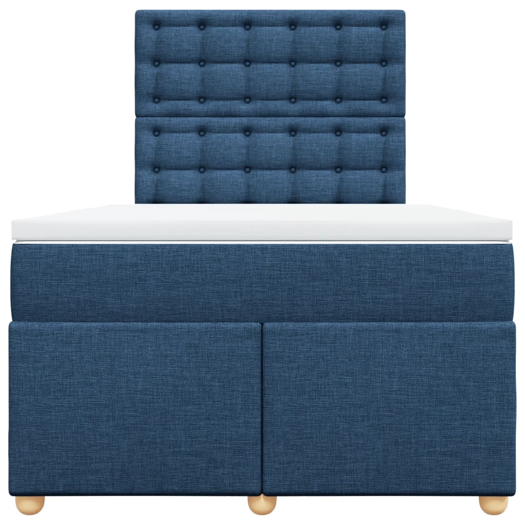 Boxspring met matras stof blauw 120x190 cm Bedden & bedframes | Creëer jouw Trendy Thuis | Gratis bezorgd & Retour | Trendy.nl