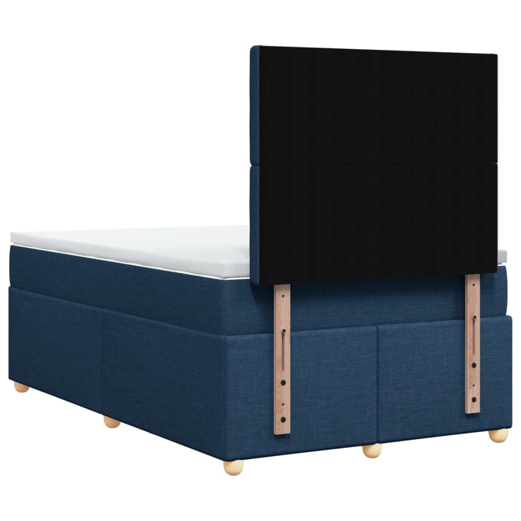 Boxspring met matras stof blauw 120x190 cm Bedden & bedframes | Creëer jouw Trendy Thuis | Gratis bezorgd & Retour | Trendy.nl