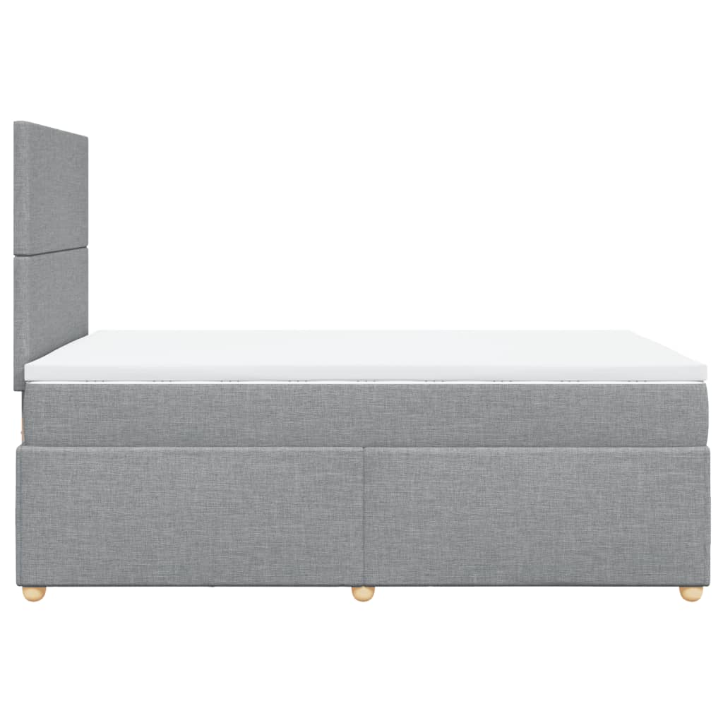 Boxspring met matras stof lichtgrijs 120x200 cm Bedden & bedframes | Creëer jouw Trendy Thuis | Gratis bezorgd & Retour | Trendy.nl