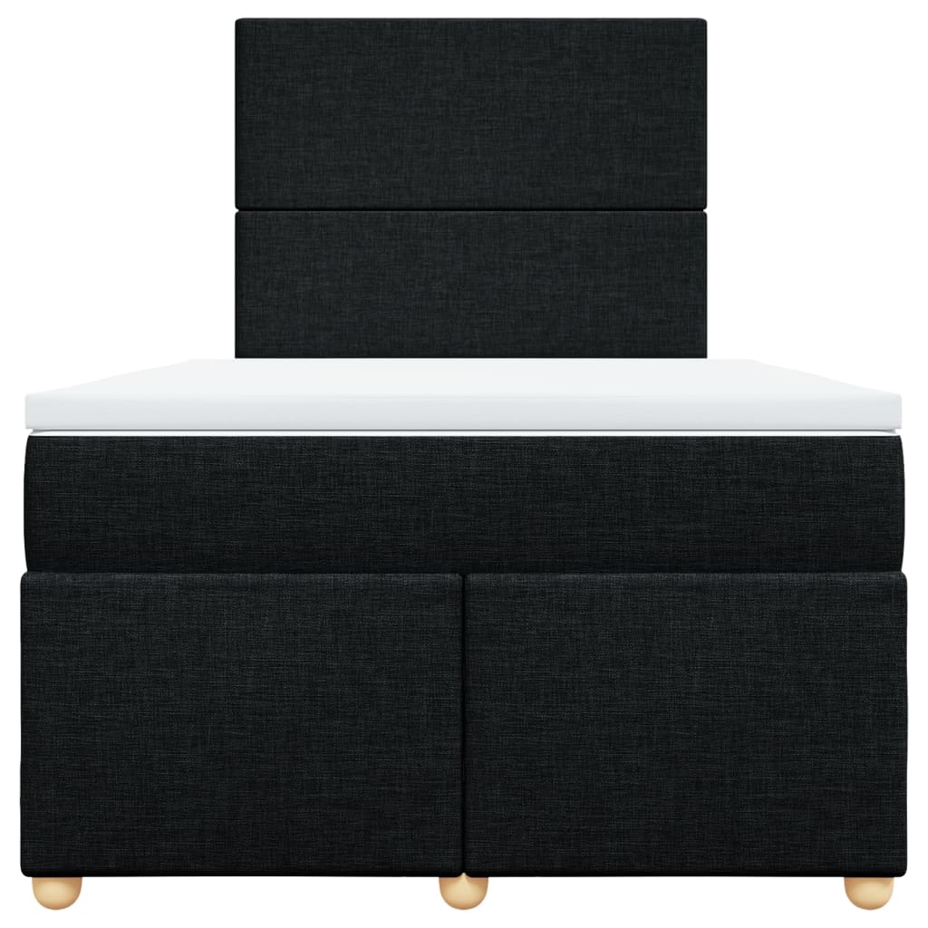 Boxspring met matras stof zwart 120x200 cm Bedden & bedframes | Creëer jouw Trendy Thuis | Gratis bezorgd & Retour | Trendy.nl