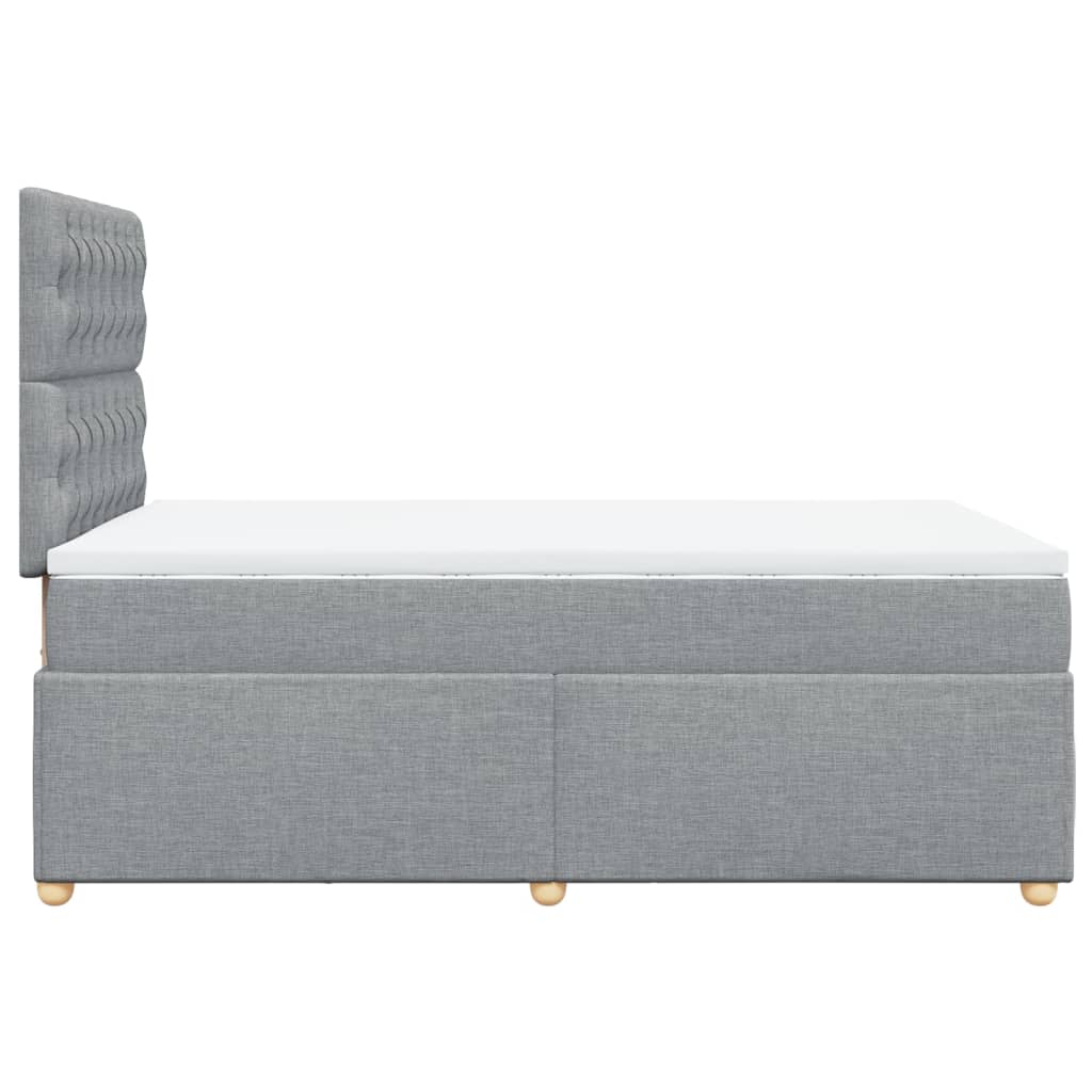 Boxspring met matras stof lichtgrijs 120x200 cm Bedden & bedframes | Creëer jouw Trendy Thuis | Gratis bezorgd & Retour | Trendy.nl