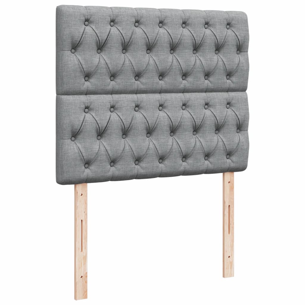 Boxspring met matras stof lichtgrijs 120x200 cm Bedden & bedframes | Creëer jouw Trendy Thuis | Gratis bezorgd & Retour | Trendy.nl