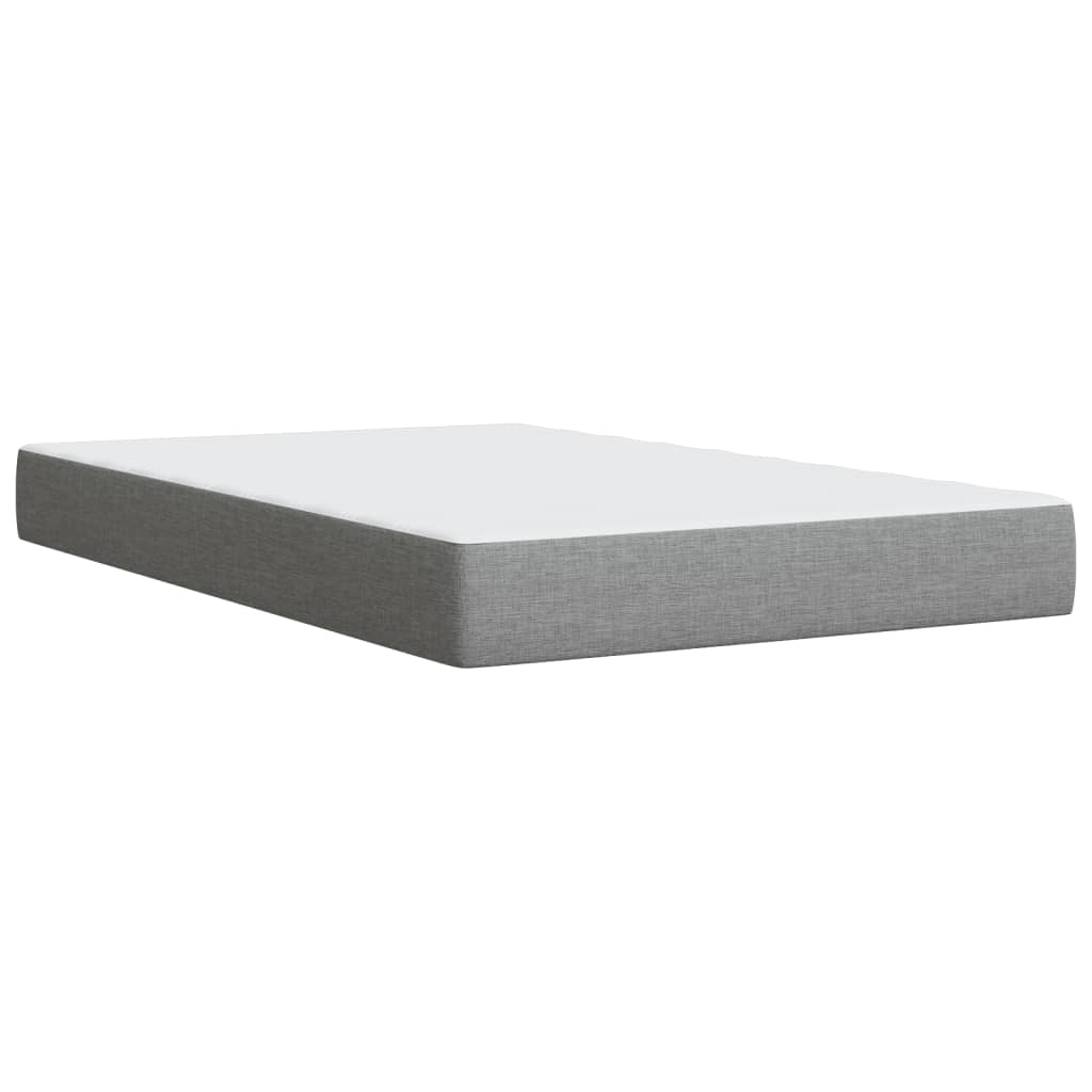 Boxspring met matras stof lichtgrijs 120x200 cm Bedden & bedframes | Creëer jouw Trendy Thuis | Gratis bezorgd & Retour | Trendy.nl