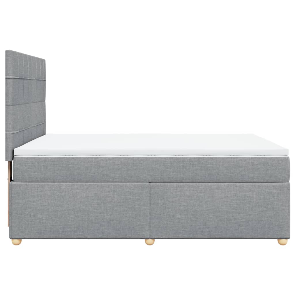 Boxspring met matras stof lichtgrijs 140x190 cm Bedden & bedframes | Creëer jouw Trendy Thuis | Gratis bezorgd & Retour | Trendy.nl