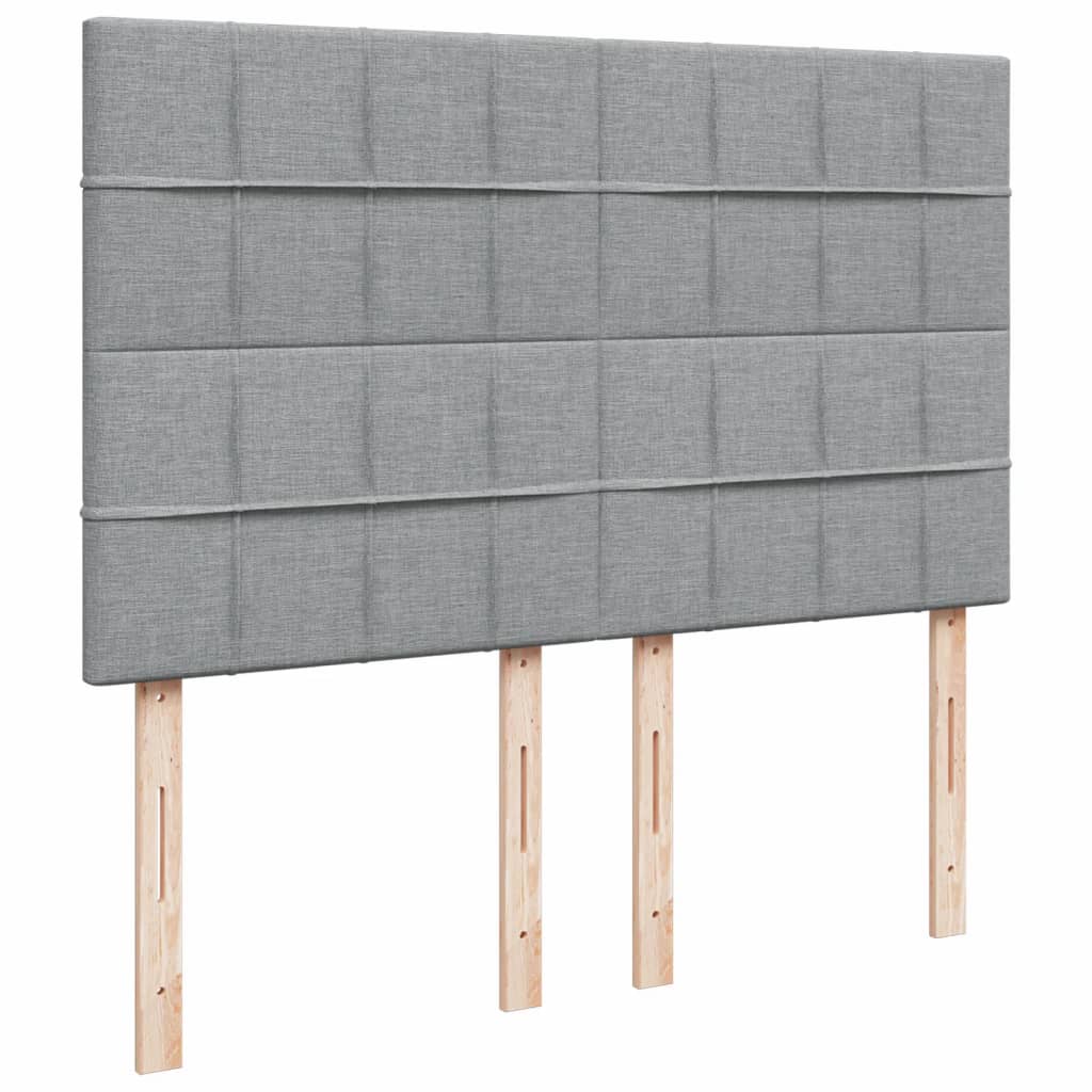 Boxspring met matras stof lichtgrijs 140x190 cm Bedden & bedframes | Creëer jouw Trendy Thuis | Gratis bezorgd & Retour | Trendy.nl