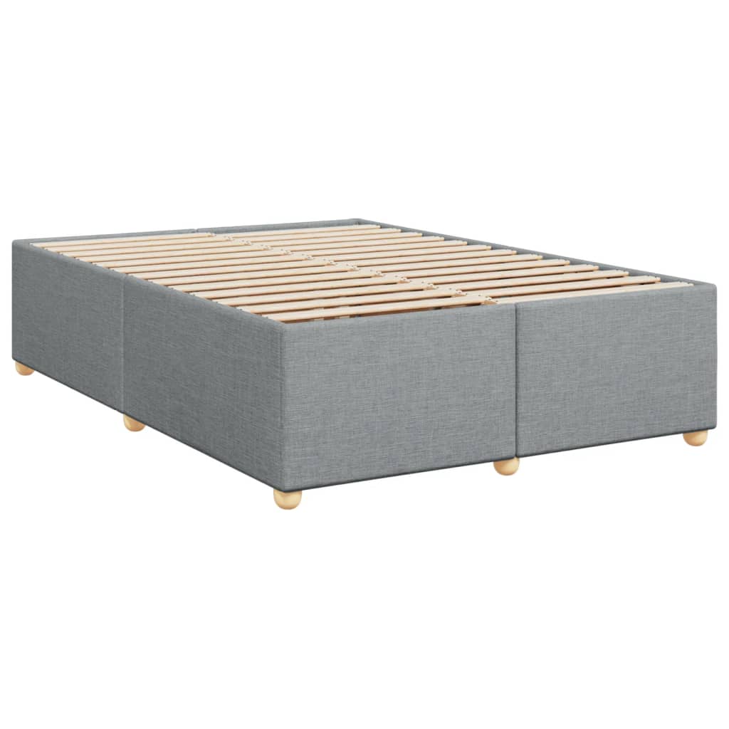 Boxspring met matras stof lichtgrijs 140x190 cm Bedden & bedframes | Creëer jouw Trendy Thuis | Gratis bezorgd & Retour | Trendy.nl