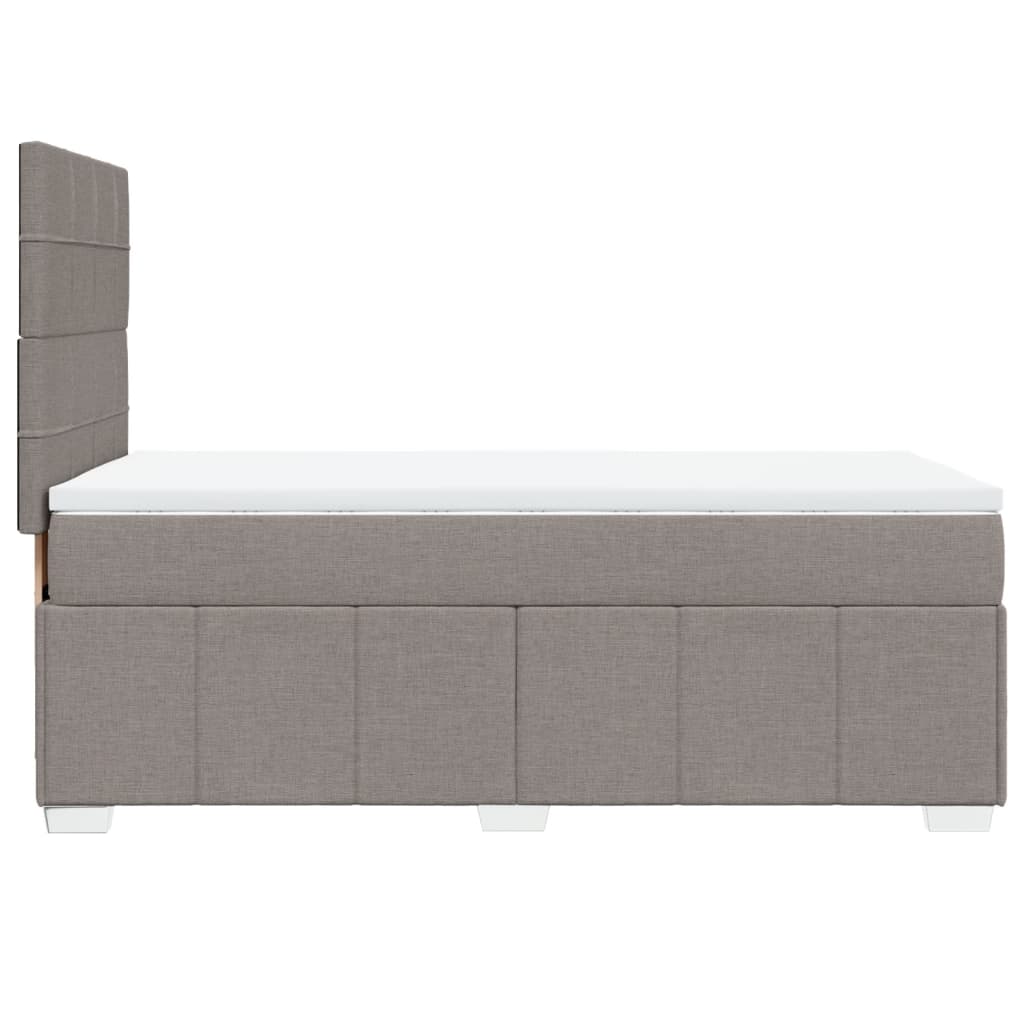 Boxspring met matras stof taupe 80x200 cm