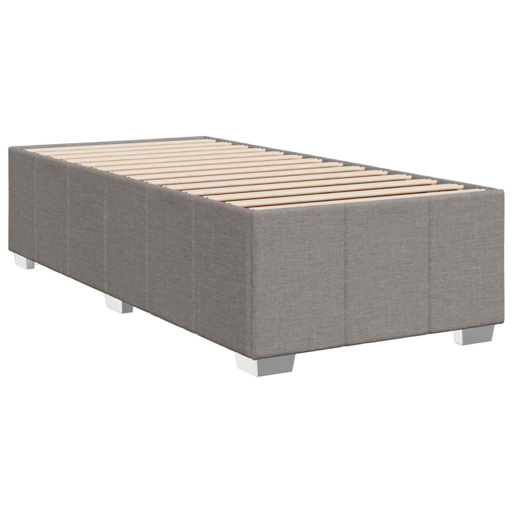 Boxspring met matras stof taupe 80x200 cm