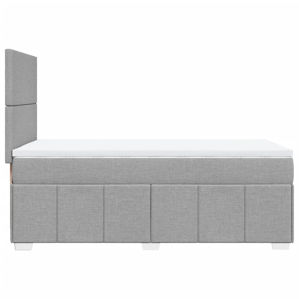 Boxspring met matras stof lichtgrijs 90x190 cm Bedden & bedframes | Creëer jouw Trendy Thuis | Gratis bezorgd & Retour | Trendy.nl