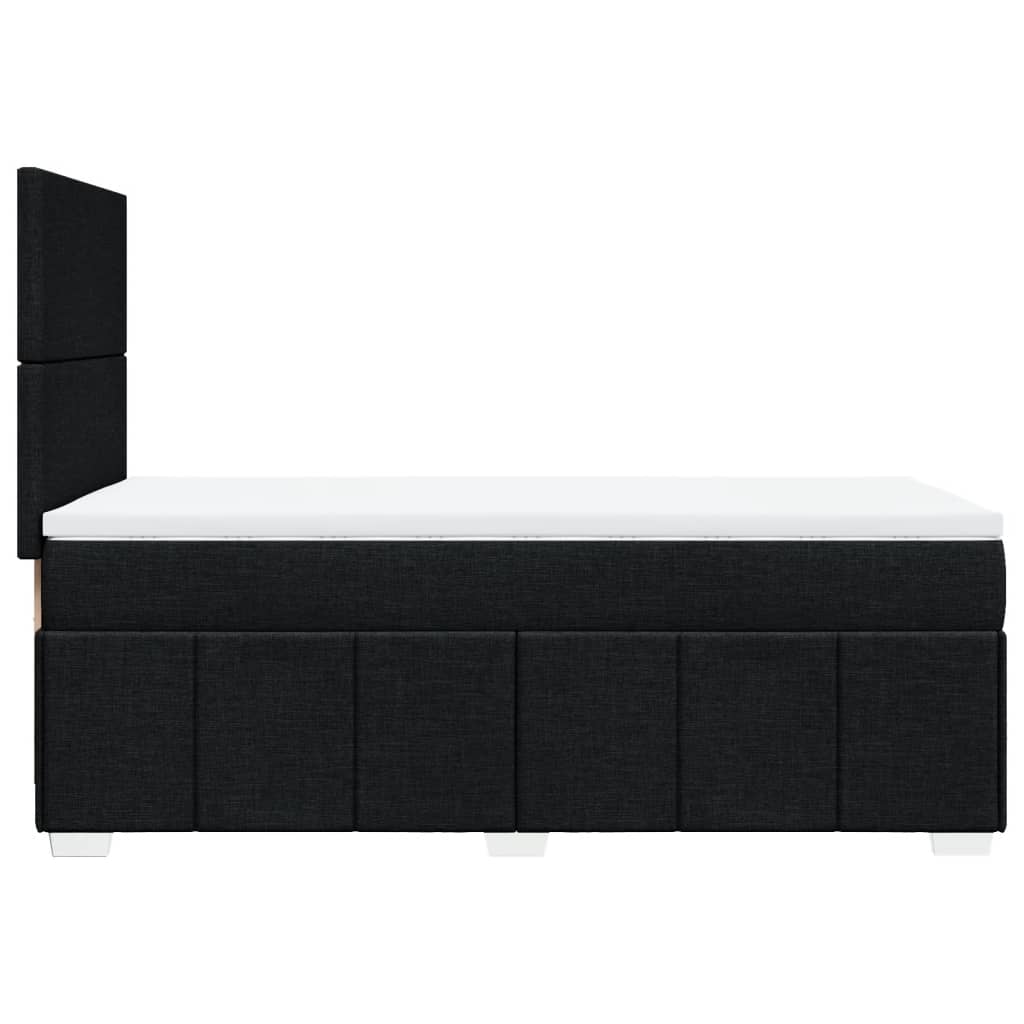 Boxspring met matras stof zwart 90x190 cm Bedden & bedframes | Creëer jouw Trendy Thuis | Gratis bezorgd & Retour | Trendy.nl