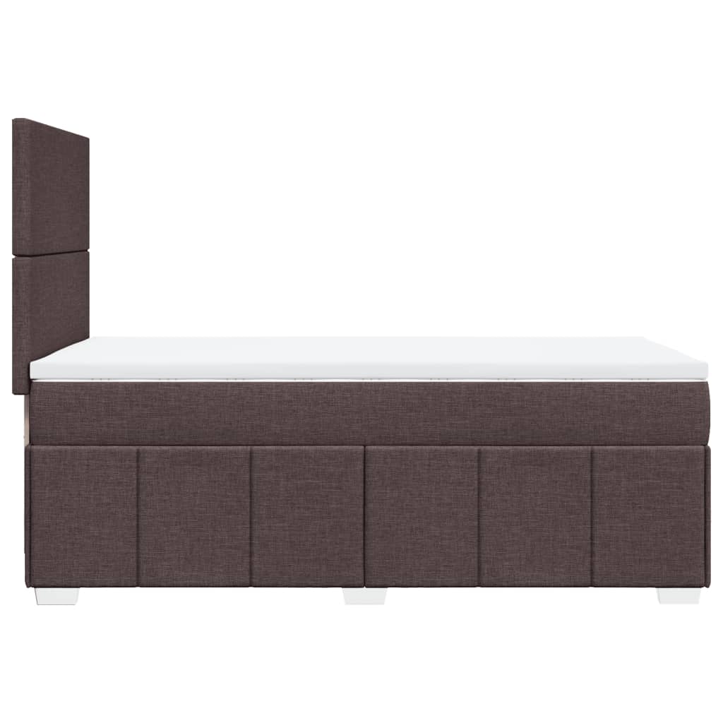 Boxspring met matras stof donkerbruin 90x190 cm Bedden & bedframes | Creëer jouw Trendy Thuis | Gratis bezorgd & Retour | Trendy.nl