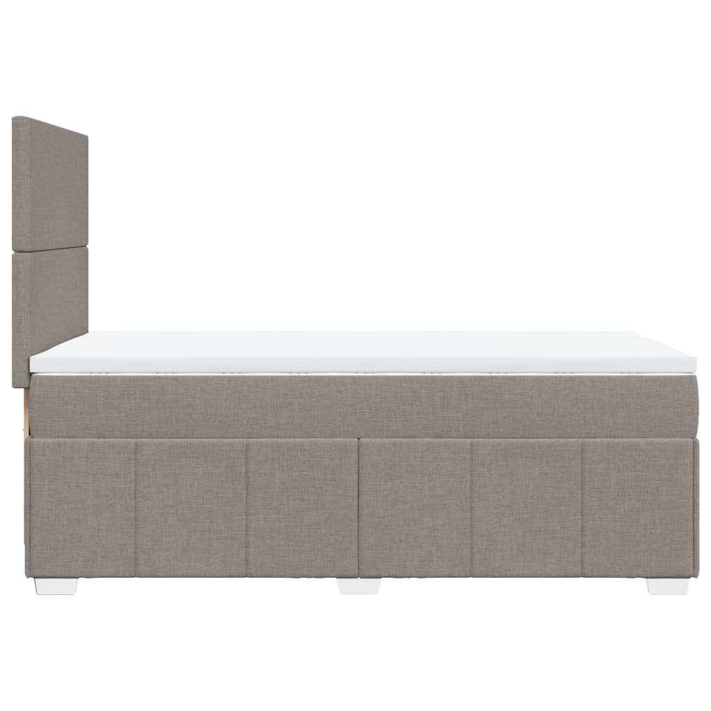 Boxspring met matras stof taupe 90x190 cm Bedden & bedframes | Creëer jouw Trendy Thuis | Gratis bezorgd & Retour | Trendy.nl