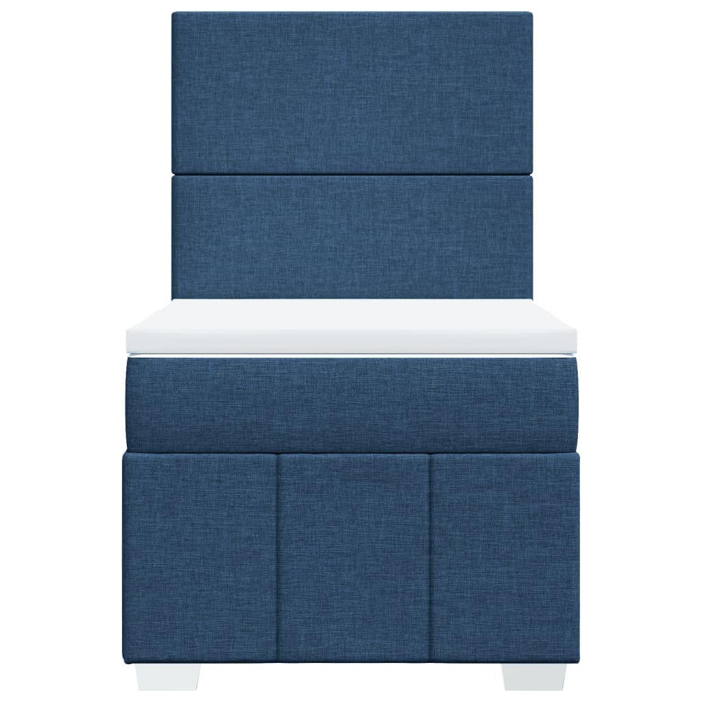 Boxspring met matras stof blauw 90x190 cm Bedden & bedframes | Creëer jouw Trendy Thuis | Gratis bezorgd & Retour | Trendy.nl