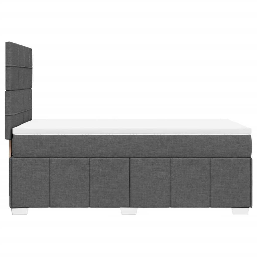 Boxspring met matras stof donkergrijs 90x190 cm Bedden & bedframes | Creëer jouw Trendy Thuis | Gratis bezorgd & Retour | Trendy.nl