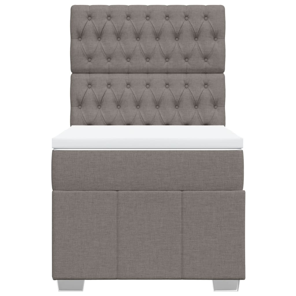 Boxspring met matras stof taupe 90x190 cm Bedden & bedframes | Creëer jouw Trendy Thuis | Gratis bezorgd & Retour | Trendy.nl