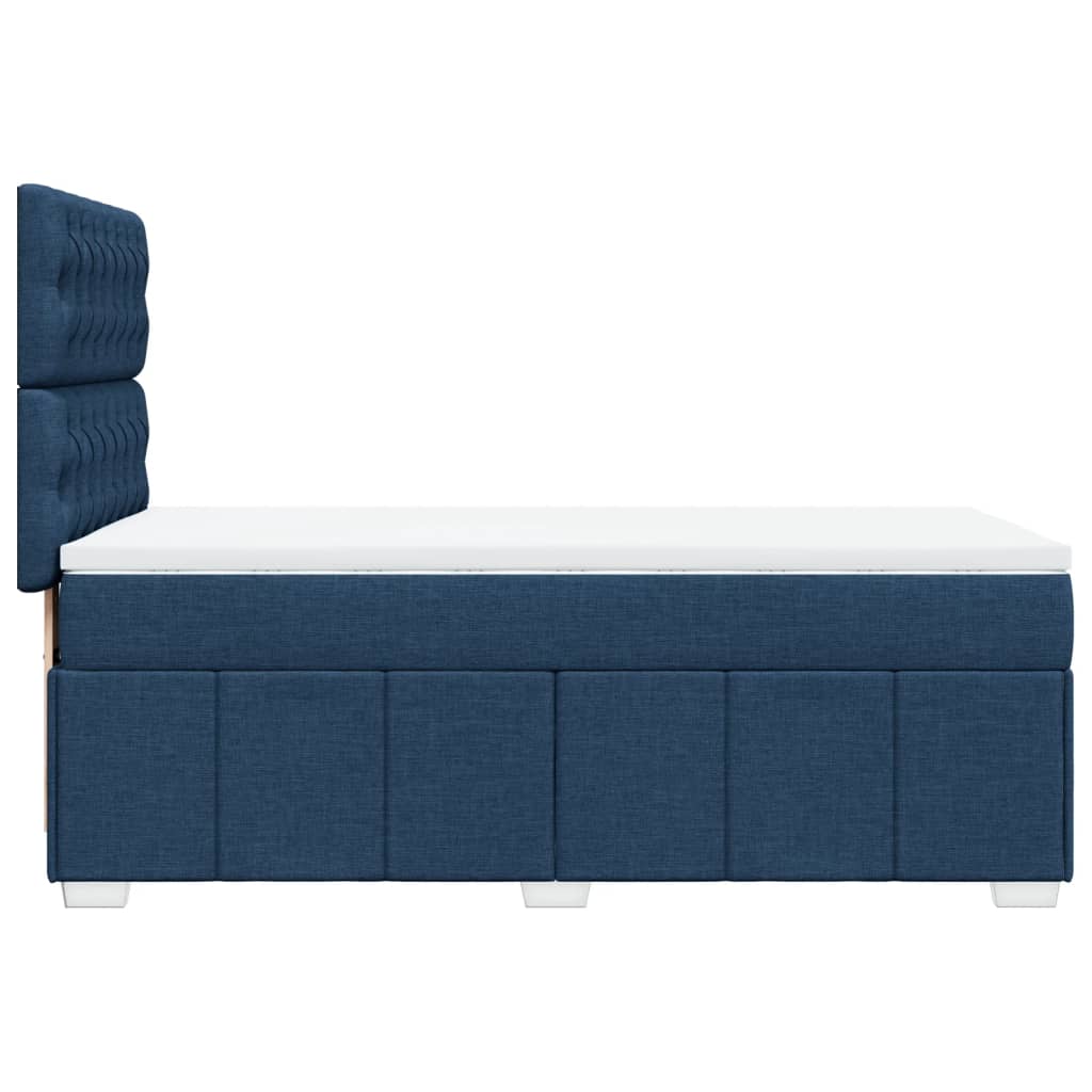 Boxspring met matras stof blauw 90x190 cm Bedden & bedframes | Creëer jouw Trendy Thuis | Gratis bezorgd & Retour | Trendy.nl