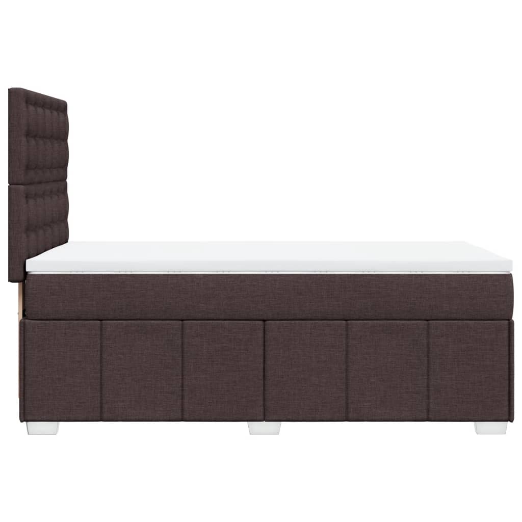 Boxspring met matras stof donkerbruin 90x190 cm Bedden & bedframes | Creëer jouw Trendy Thuis | Gratis bezorgd & Retour | Trendy.nl