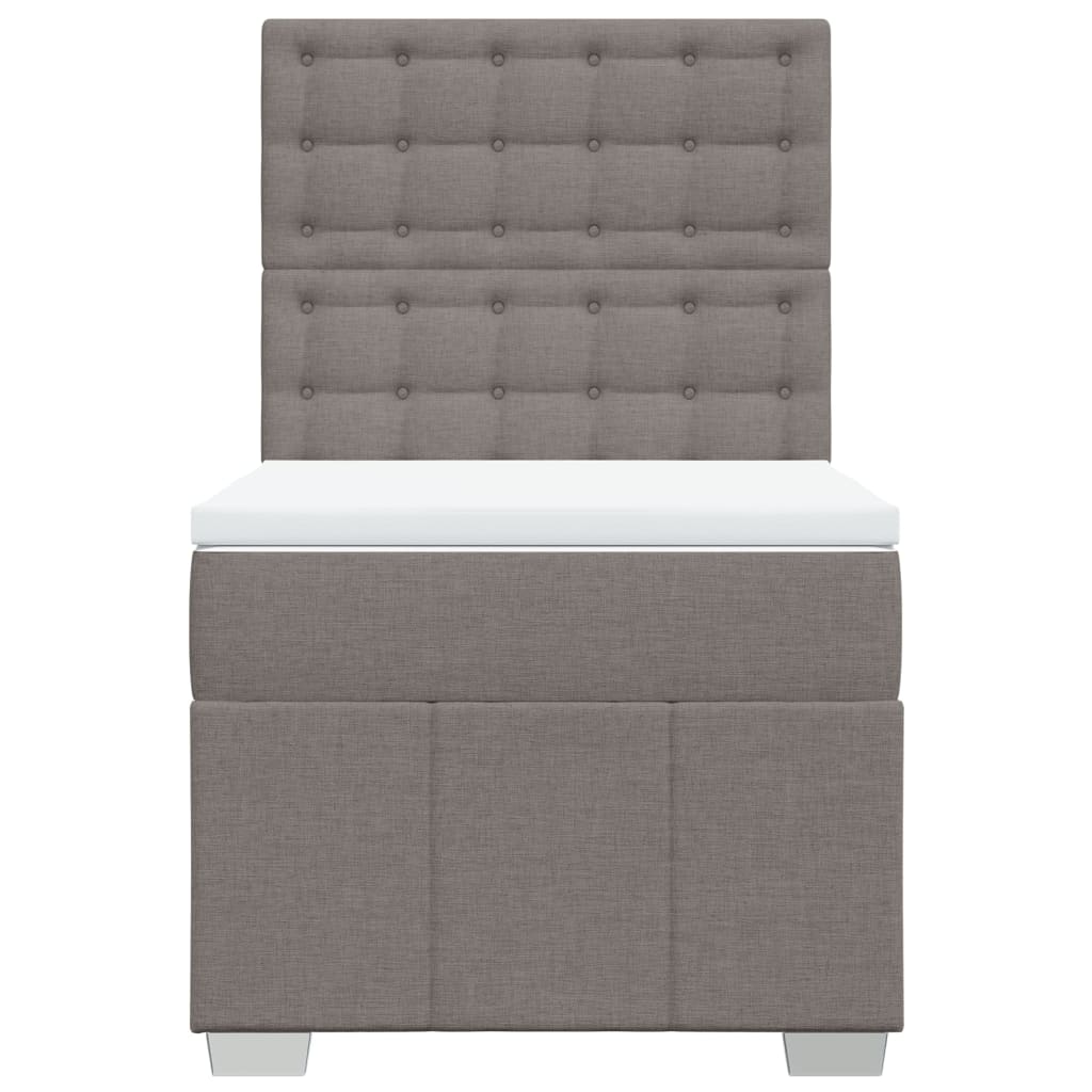 Boxspring met matras stof taupe 90x190 cm Bedden & bedframes | Creëer jouw Trendy Thuis | Gratis bezorgd & Retour | Trendy.nl