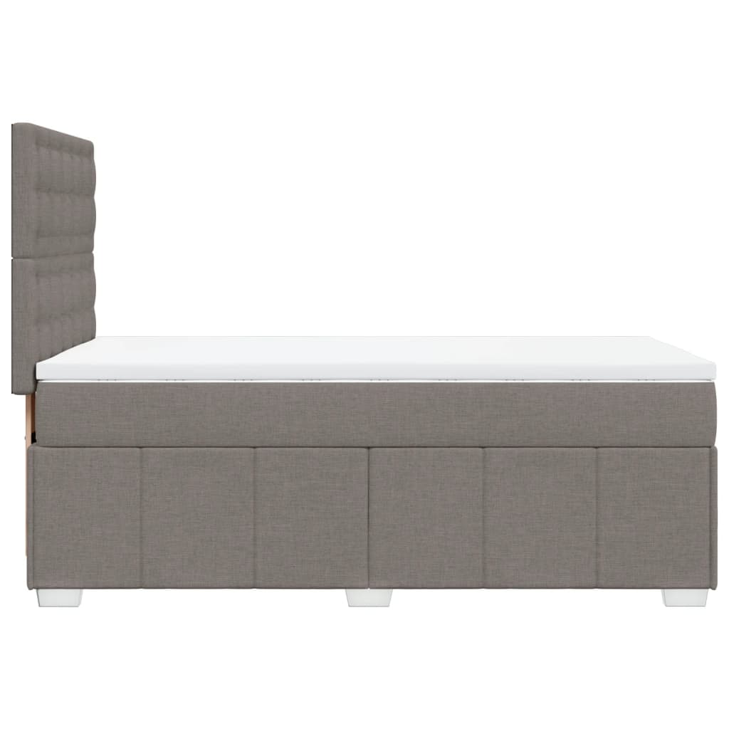 Boxspring met matras stof taupe 90x190 cm Bedden & bedframes | Creëer jouw Trendy Thuis | Gratis bezorgd & Retour | Trendy.nl