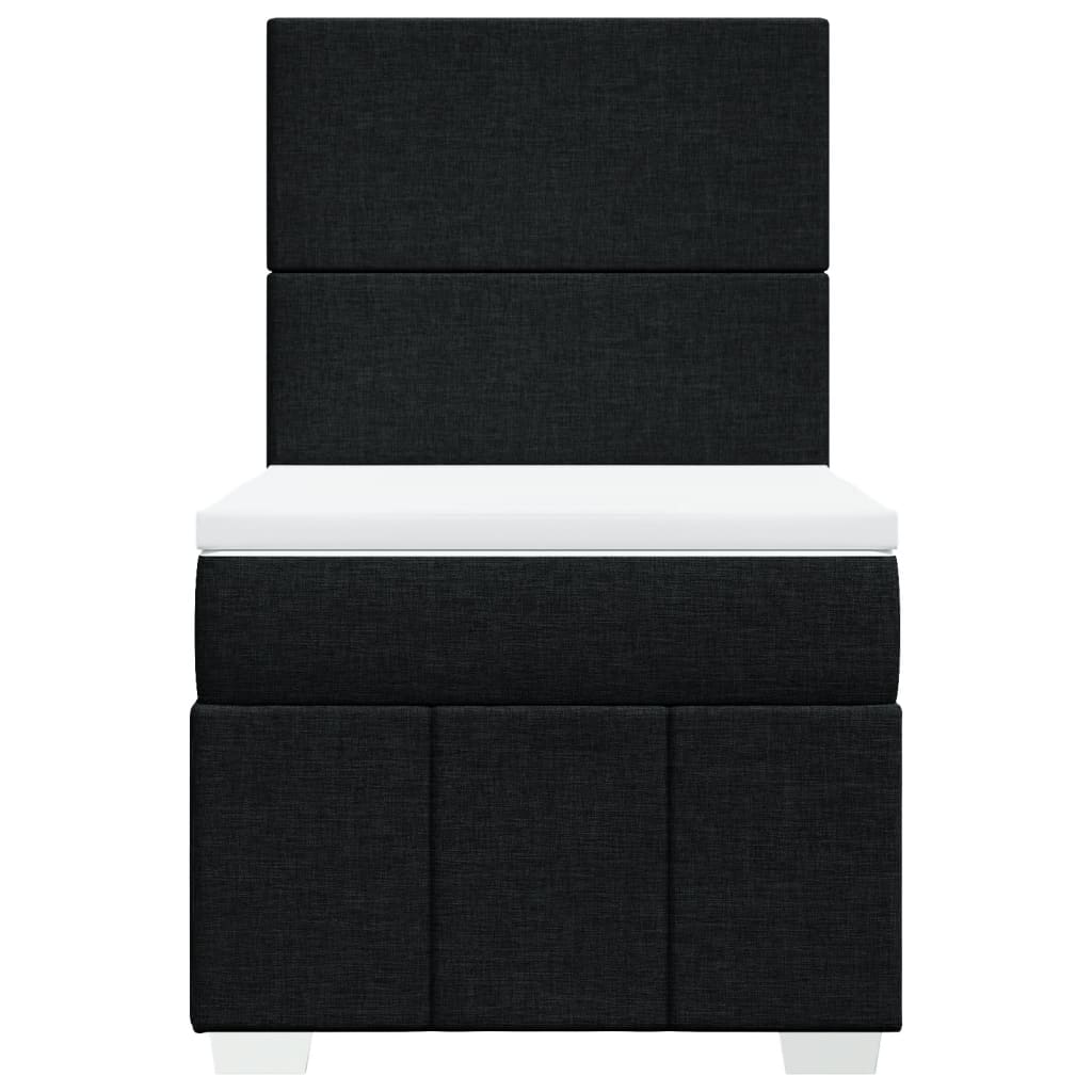 Boxspring met matras stof zwart 100x200 cm Bedden & bedframes | Creëer jouw Trendy Thuis | Gratis bezorgd & Retour | Trendy.nl