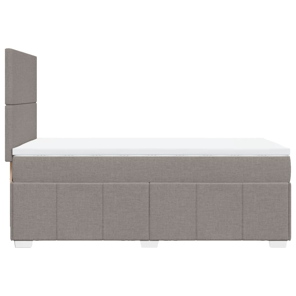 Boxspring met matras stof taupe 100x200 cm Bedden & bedframes | Creëer jouw Trendy Thuis | Gratis bezorgd & Retour | Trendy.nl