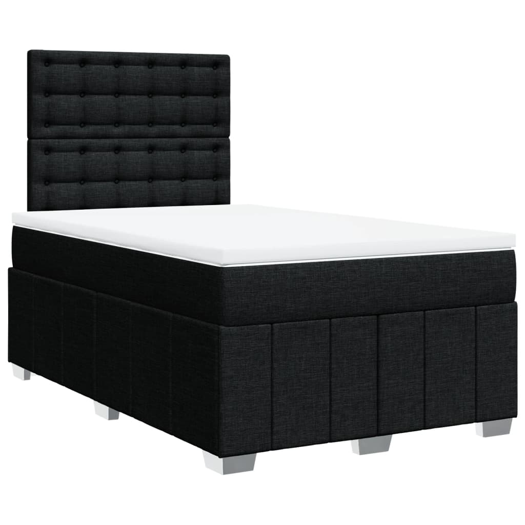 Boxspring met matras stof zwart 120x190 cm Bedden & bedframes | Creëer jouw Trendy Thuis | Gratis bezorgd & Retour | Trendy.nl