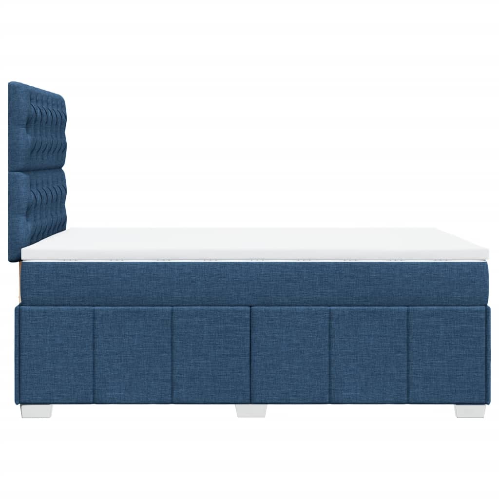 Boxspring met matras stof blauw 120x200 cm Bedden & bedframes | Creëer jouw Trendy Thuis | Gratis bezorgd & Retour | Trendy.nl