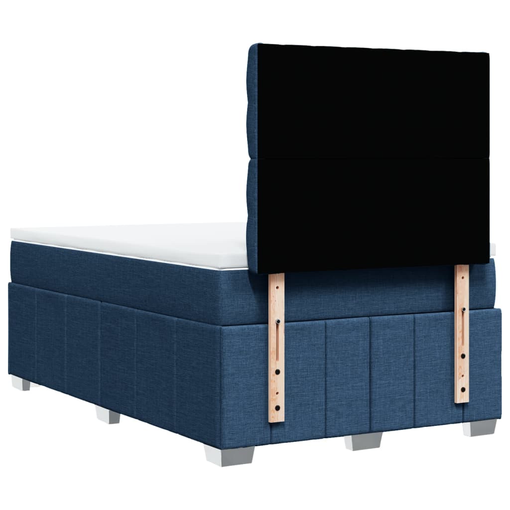 Boxspring met matras stof blauw 120x200 cm Bedden & bedframes | Creëer jouw Trendy Thuis | Gratis bezorgd & Retour | Trendy.nl