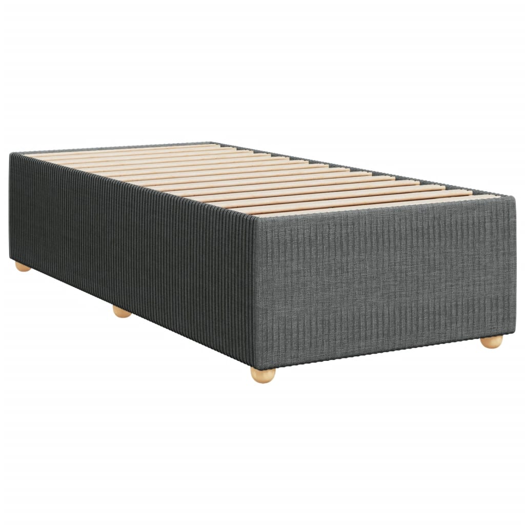 Boxspring met matras stof donkergrijs 80x200 cm Bedden & bedframes | Creëer jouw Trendy Thuis | Gratis bezorgd & Retour | Trendy.nl