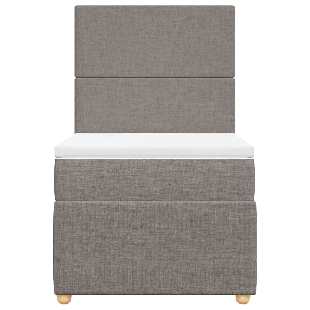 Boxspring met matras stof taupe 90x190 cm Bedden & bedframes | Creëer jouw Trendy Thuis | Gratis bezorgd & Retour | Trendy.nl