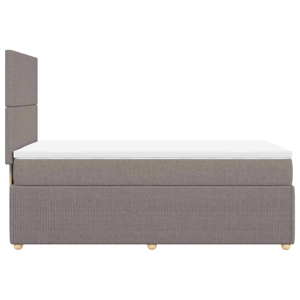 Boxspring met matras stof taupe 90x190 cm Bedden & bedframes | Creëer jouw Trendy Thuis | Gratis bezorgd & Retour | Trendy.nl