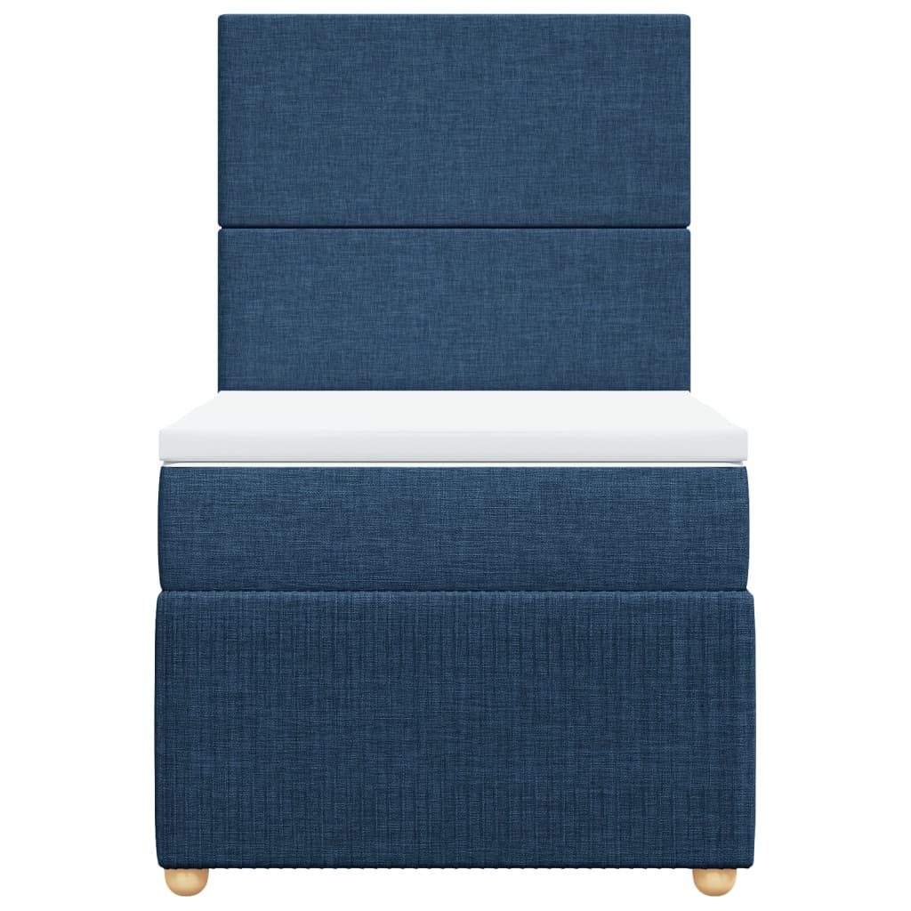 Boxspring met matras stof blauw 90x190 cm Bedden & bedframes | Creëer jouw Trendy Thuis | Gratis bezorgd & Retour | Trendy.nl