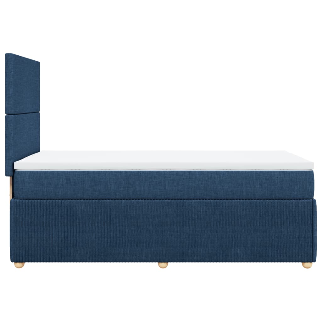 Boxspring met matras stof blauw 90x190 cm Bedden & bedframes | Creëer jouw Trendy Thuis | Gratis bezorgd & Retour | Trendy.nl