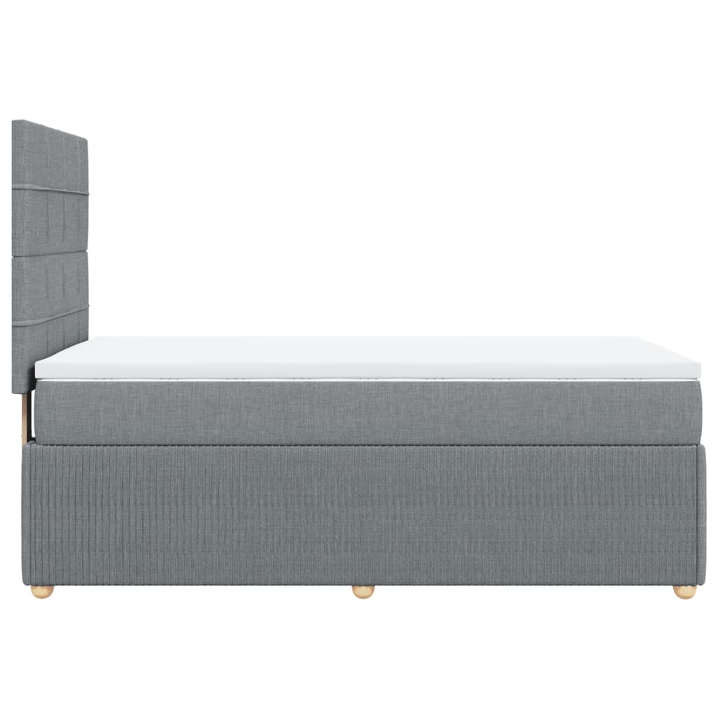 Boxspring met matras stof lichtgrijs 90x190 cm Bedden & bedframes | Creëer jouw Trendy Thuis | Gratis bezorgd & Retour | Trendy.nl