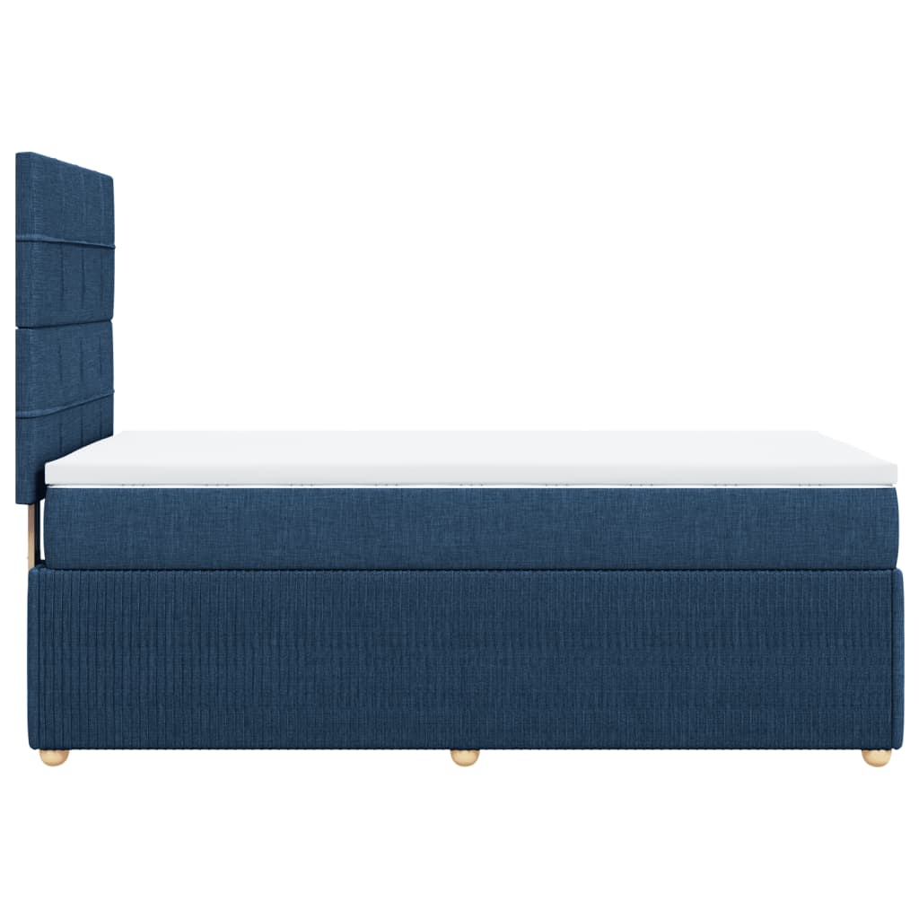 Boxspring met matras stof blauw 90x190 cm Bedden & bedframes | Creëer jouw Trendy Thuis | Gratis bezorgd & Retour | Trendy.nl