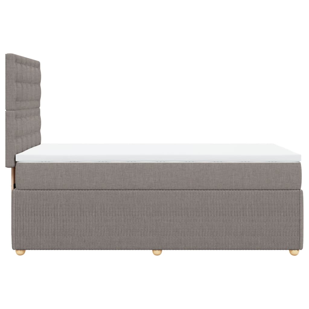 Boxspring met matras stof taupe 90x190 cm Bedden & bedframes | Creëer jouw Trendy Thuis | Gratis bezorgd & Retour | Trendy.nl