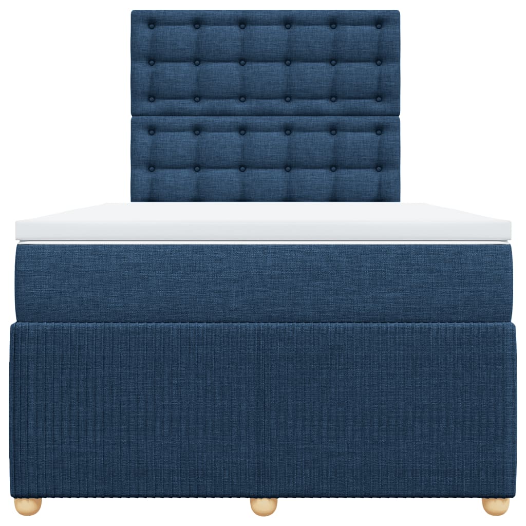 Boxspring met matras stof blauw 120x190 cm Bedden & bedframes | Creëer jouw Trendy Thuis | Gratis bezorgd & Retour | Trendy.nl