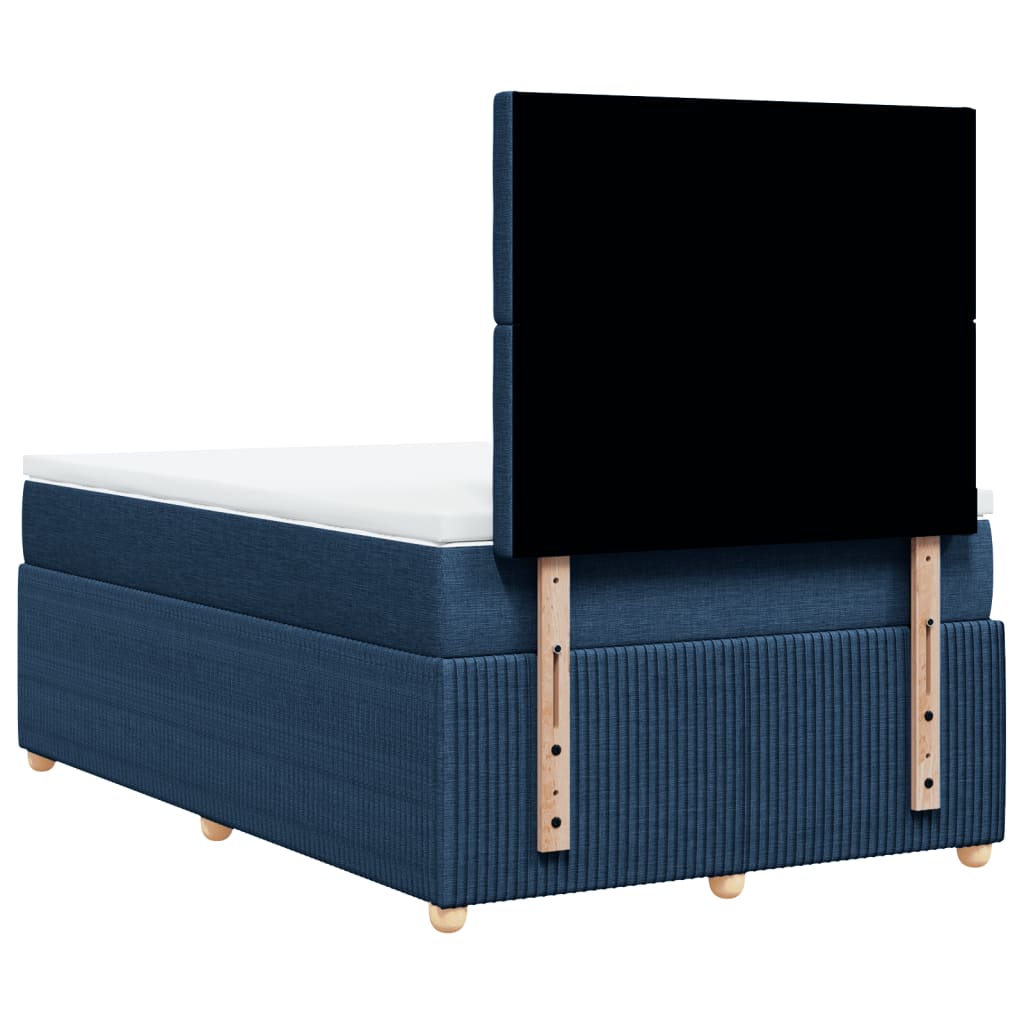 Boxspring met matras stof blauw 120x190 cm Bedden & bedframes | Creëer jouw Trendy Thuis | Gratis bezorgd & Retour | Trendy.nl